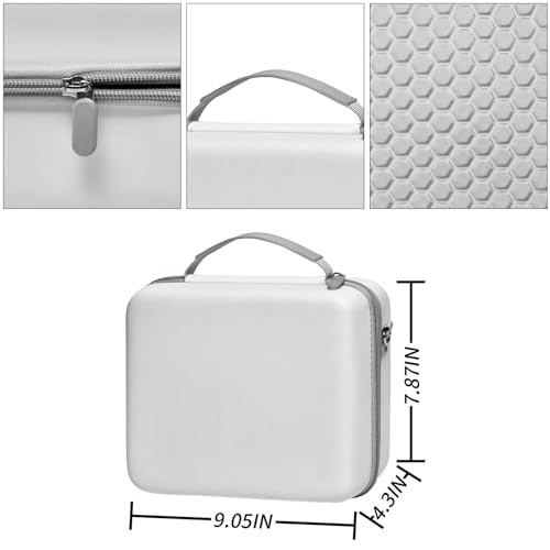 casmilee Hart Tasche für Canon SELPHY CP1500/CP1300/CP1200 Mini Mobiler Fotodrucker und Farbtinten Papierset mit Verstellbarem Schultergurt - Nur Tasche (Weiß)