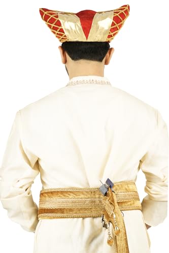 Image of Traditional Handstitch Ready to Wear Maharashtra Mavla Pagdi Topi Cap Turban for Party and Traditional Function