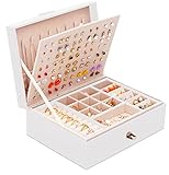 QBestry Stud Earring Organizer for Girls Stud Jewelry Box for Earrings Necklace Jewelry Organizer St