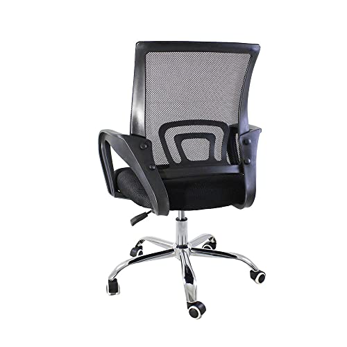 Kit 4 Cadeiras de Escritorio Begonia Tela Mesh Ergonomica cor:preto