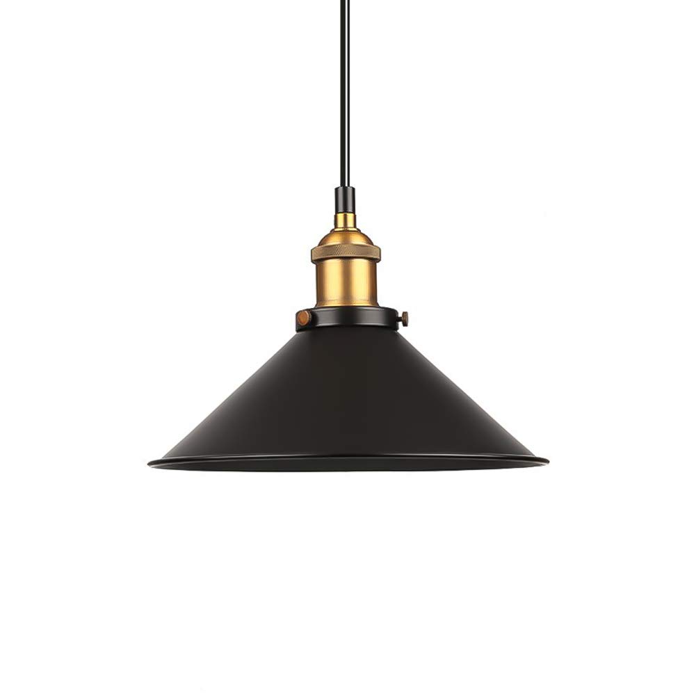 Lámpara colgante industrial con acabado negro mate para destacar la isla de tu cocina