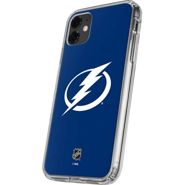 Skinit Clear Phone Case Compatible with iPhone 11 - Officially Licensed NHL Tampa Bay Lightning Logo Design