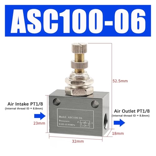 Vanne papillon pneumatique unidirectionnelle ASC300-10 à débit réglable - 3