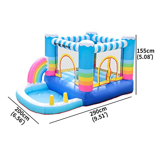 Doctor Dolphin Inflatable Bounce House Jumping Castle Water Slide for Kids Outdoor Indoor Party - Thumbnail 5