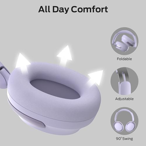 Image of Monster Persona 3rd ANC Wireless Headphones, Noise Cancelling with Bluetooth 5.4, Foldable Lightweight Over Ear Headphones, Clear Calls, 70H Playtime, Dual Device Connection, Comfort Fit, Purple