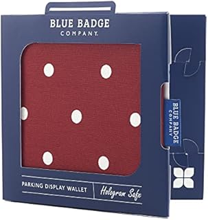 Blue Badge Co. Red Spotty Display Wallet Parking Permit Holder
