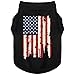 American Battle Damaged Flag Inspired Cotton Dog Vest: Perfect Dog Shirt, Ideal Tank Top for Everyday Wear, Independence Day Celebrations Crafted Materials for a Cute and Stylish Look Black USA XS