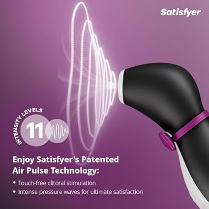 Satisfyer Pro Penguin Next Generation Vibrador de ondas de presión | Succionador de clítoris con 11 modos de vibración | Consolador con batería | Juguete sexual para mujeres | Impermeable (IPX7)