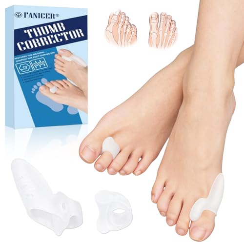 4 Paires Redresseur Orteil,Correcteur Hallux Valgus,Correcteur d’Orteils Pour Femmes et Hommes,Séparateur d'Orteils en Silicone,Redresser les Orteils,taille universelle