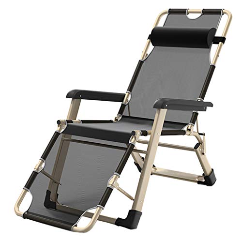 Chaise de jardin inclinable FANDIAO haut de gamme pliante avec coussin moelleux et stable
