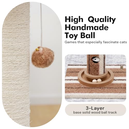 Woochpet Cat Scratching Post,Heavy Duty Green Sisal Scratcher with Cat Toys by Woochpet - Used condition - Image 6