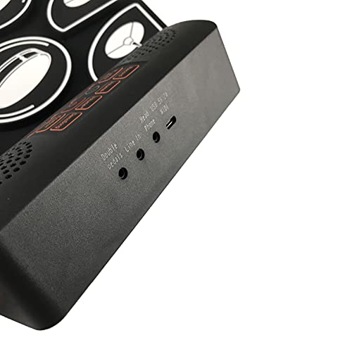 9 Pads Roll Up Drum Pad, Electronic Drum Set, Portable Drum Kit With 5 Different Drum Kit, 10 Unique Rhythms, Bulit-In Rechargeable Battery And Double Speakers #TOP6