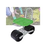 Rollbarer Gartenarbeitsstuhl Mit Rädern, 360° Drehbar, Höhenverstellbar, Robuster Gartenhocker...