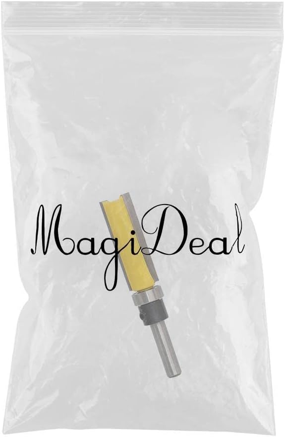 JAZZY PEARLS® 1/4'' Shank Top Bearing Flush Trim Router Bit Woodworking Cutter 12.7x38mm-Home & Garden - Tools - Power Tools - Router Bits