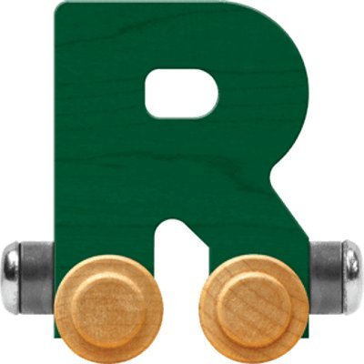 Maple Landmark NameTrains Bright Letter Car R - Made in USA (Green)