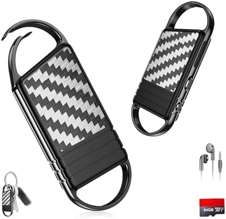 64GB (4800Hrs) Digital Voice Recorder - Voice Activated Recorder with Noise Reduction, Portable Recording Device Audio Recorder with Playback for Lectures Meetings Interviews Seminar Classroom