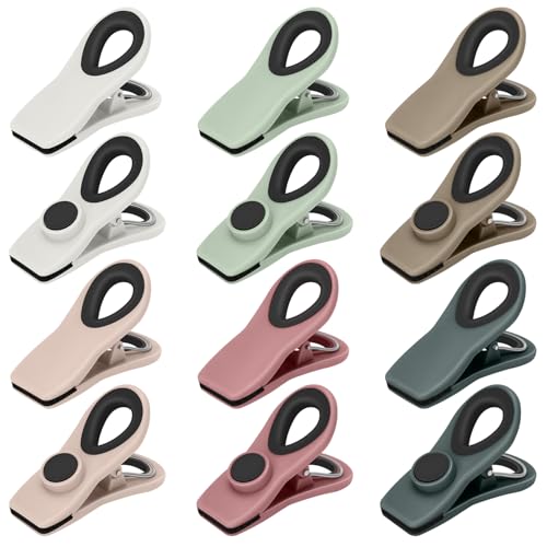 TACGEA Magnetic Bag Clips, 12 Pack, Airtight Food Storage