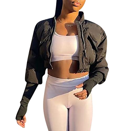 Manteau d'Hiver Court Parka Raffinée Coupe Slim et Revers en Coton Épais