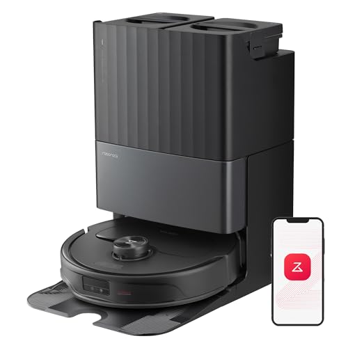 roborock Qrevo S5V Saugroboter mit Wischfunktion&Hebarem Wischmopp, 12.000Pa Saugkraft, Zero-Tangle System, Warmlufttrocknung, Intelligente Hindernisvermeidung, Multifunktions-Dockingstation