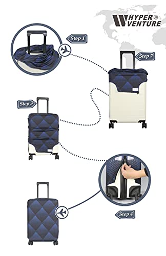 HYPER VENTURE Gepäckabdeckung Koffer Protetor, Blauer Würfel, S (18-22 inch luggage)