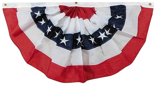 USA America 3x6 3x6 Premium Quality Heavy Duty Fade Resistant Rough Tex 210D Nylon Embroidered Fan Bunting Flag 3 Grommets