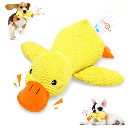 VOXGET Calming Duck Toy for Dogs, 2026 New Interactive Crinkle Toy with Quack Sound for Dogs Teeth,...