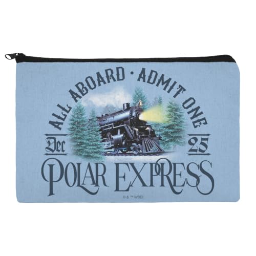 GRAPHICS & MORE Polar Express All Aboard Pencil Pen Organizer Zipper Pouch Case