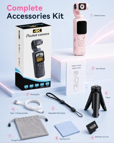 Image of 4K Vlogging Camera, Pocket Camera for Beginners | PDAF Autofocus, 330 AI Face Tracking, EIS Anti-Shake, Lightweight, WiFi App Control, Webcam Function, Touchscreen (BLUSHPINK)