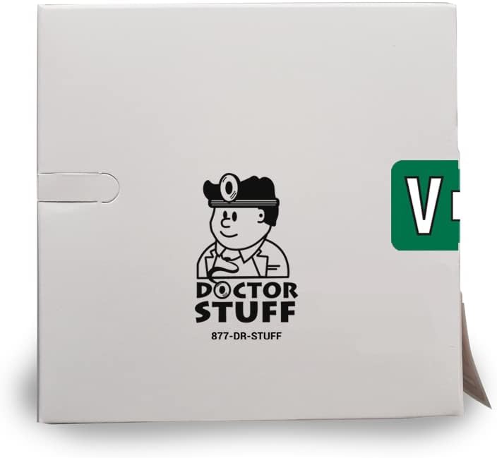 Doctor Stuff - File Folder Labels, Alphabet Letter V, Amerifile ColorBrite - Aram/ColorBrite Series Compatible Alpha Stickers, Dark Green, 1-1/2" x 1”, 500/Roll