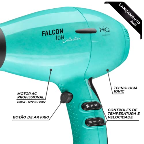 Secador De Cabelo Profissional Falcon Íon Collection Mq Hair Voltagem:110V;Cor:Verde