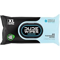48-Count DUDE Wipes Medicated Hemorrhoid Flushable Wipes