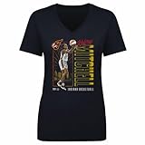500 LEVEL Kelsey Mitchell Indiana Fever Vertical Name Women's V-Neck T-Shirt (Navy, X-Large)