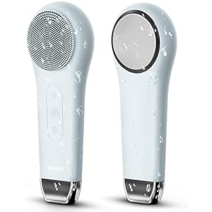 EZBASICS Facial Cleansing Brush face Scrubber Waterproof Face Scrub Brush for Men & Women Rechargeable Face Brushes for Facial Electric Silicone Face Scrubber Cleanser Brush 1 Pack+3 Modes L