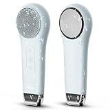 EZBASICS Facial Cleansing Brush face Scrubber Waterproof Face Scrub Brush for Men & Women Rechargeable Face Brushes for Facial Electric Silicone Face Scrubber Cleanser Brush 1 Pack+3 Modes Light Grey
