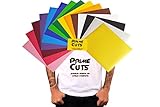 PrimeCuts HTV - 15 Heat Transfer Vinyl Sheets (Color Pack Gold Silver) 12