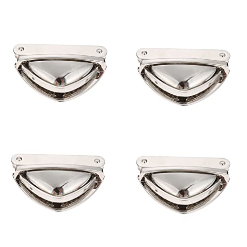 SagaSave 4× Purse Bag Lock Catch Handbag Shoulder Bag Fasteners Metal Lock Closure Buckle Press Lock Sliver
