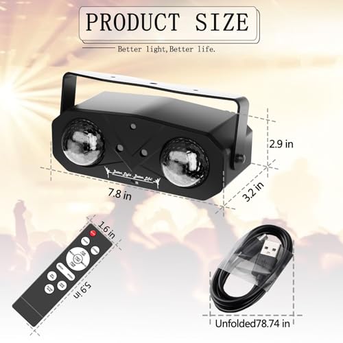Dj Disco Party Lights Starry Sky Projector Ocean Wave Projector Dicso Ball Dance Rave Home Night Strobe Lights Effects Glow Party with Remote Control