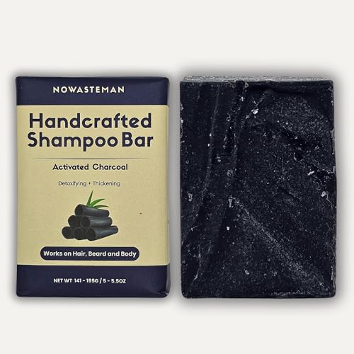 Activated Charcoal Shampoo Bar for Healthy Looking Hair - Deep Cleansing Power, All-Natural & Handcrafted for #zerowasteliving