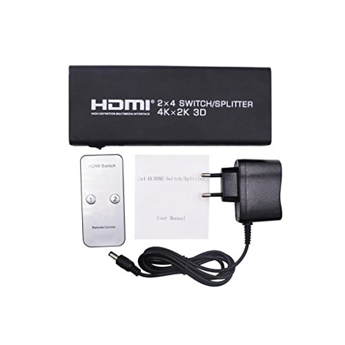 Miniatura 5 de Tubayia - Conmutador Hdmi 2 En 4 Con Mando A Distancia Por Infrarrojos