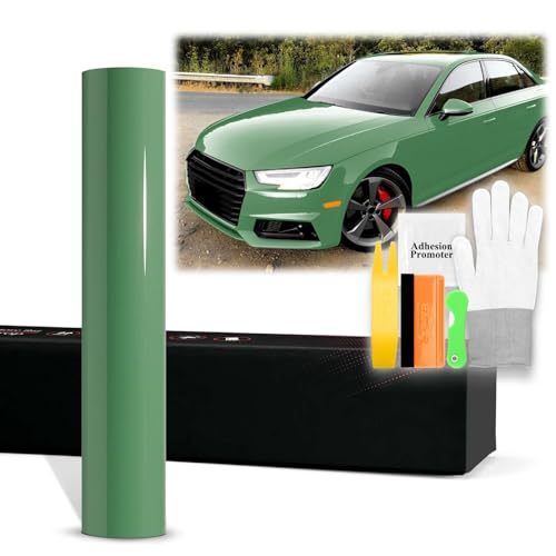 Film vinyle sans bulles pour personnalisation voiture verte
