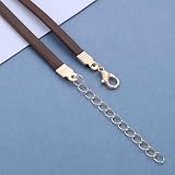 Aneneiceera Vintage Braune Leder Choker Halskette Winzige Sonnenblume Anhänger Halsketten Breite Braune Leder Halsketten Lederschnur Halskette Kette Schmuck Für Frauen