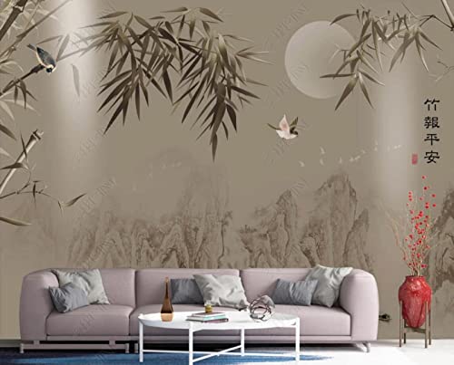 Tapeten Fototapete 3D Effekt Tintenlandschaft Bambus Wandbilder Tapete Wandtapete Für Schlafzimmer Wohnzimmer Sofa Tv Hintergrund Wanddekoration Cover