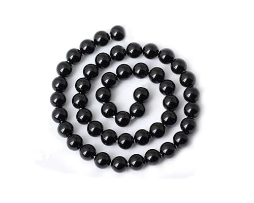 Image of Natural Black Obsidian Gemstone Beads Natural Round Loose Stone Beads for Jewelry Making DIY Bracelet Necklace Earrings 4mm 90pcs 1 Strand