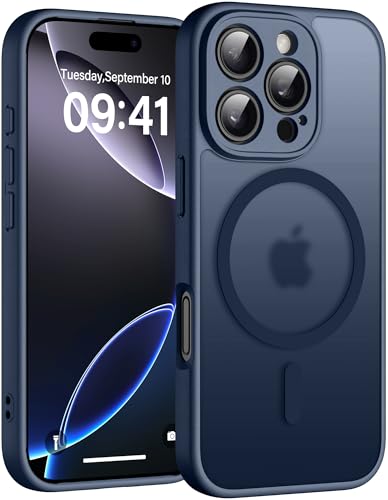 Helssitot für iPhone 16 Pro Hülle mit Magsafe, Militär-Grade Stoßfest Anti-Fingerabdruck Magnetisch Rückseite Matt Hülle...