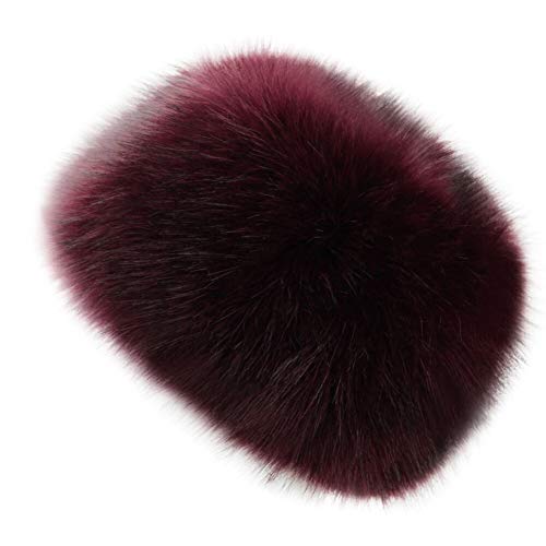 Dikoaina Faux Fur Cossack Russian Style Hat for Ladies Winter Hats for Women (US, Alpha, Medium, Large, Purple)