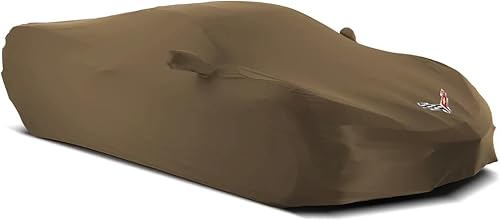 Funda superelástica para automóvil C8 Corvette Stingray 2020-2023, Z06, Z51 de Holda, incluye bolsa de almacenamiento, color bronceado Sahara de