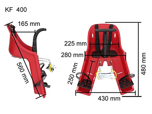 Cadeirinha Dianteira Baby Bike Kalf - Preto c/Chaveiro COR: AZUL