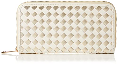 [ギオネ] タイニータイル ラウンドジップ 長財布 PG101LP GOLD/IVORY