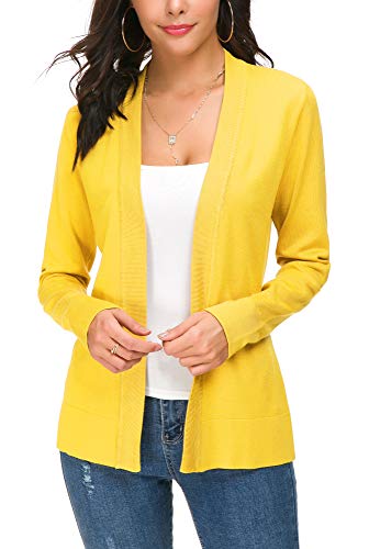 Image of EXCHIC Women's Long Sleeve Open Front Cardigan Sweater Lightweight Casual Knit Sweaters