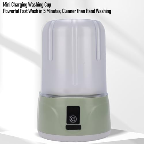 Yoidesu Underwear Washing Machine, 1L Cordless Rechargeable Mini Washing Machine, Portable Laundry Washer with Gentle Cleaning Design for Apartments Hotels Travel (Green)